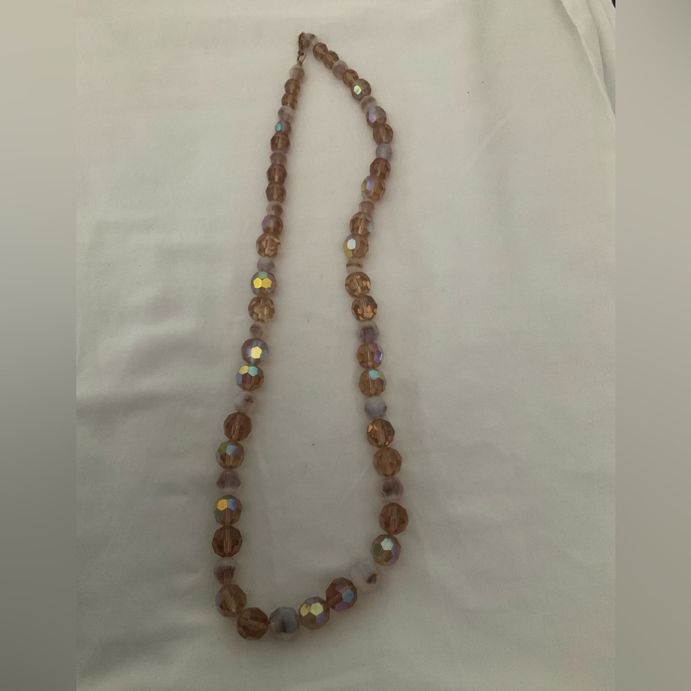Joan Rivers Iridescent Brown/Gold Beaded Necklace